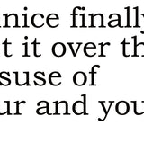 Big House Greetings, Eunice finally lost it over the misuse of your and you're.