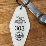 Motel Key Fobs, Stick It Inn