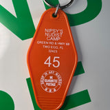 Motel Key Fobs, Nipsy's Nudist Camp