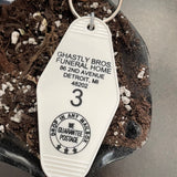 Motel Key Fobs, Ghastly Brothers Funeral Home