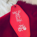 Motel Key Fobs, Don't get your tinsel in a tangle
