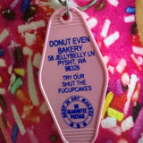 Motel Key Fobs, Donut Even Bakery
