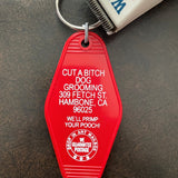 Motel Key Fobs, Cut a Bitch Dog Grooming