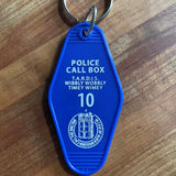 Motel Key Fobs, Police Call Box (Dr Who)