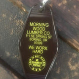 Motel Key Fobs, Morning Wood Lumber Co.