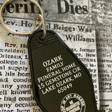 Motel Key Fobs, Ozark Family Funeral Home, Ozark