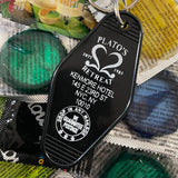 Motel Key Fobs, Plato's Retreat