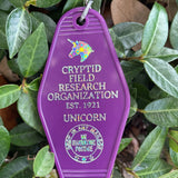 Motel Key Fobs, Cryptid Field Research Organization, Unicorn