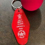 Motel Key Fobs, Gacy Rent-a-Clown