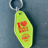 Motel Key Fobs, I (heart) Pickleball