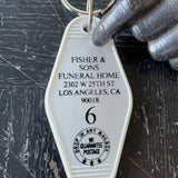Motel Key Fobs, Fisher & Sons Funeral Home, Six Feet Under
