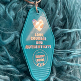 Motel Key Fobs, Pride - Love, courage and authenticity.
