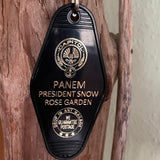 Motel Key Fobs, The Capitol, Panem, President Snow's Rose Garden (Hunger Games)