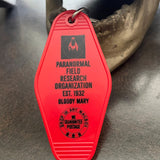 Motel Key Fobs, Paranormal Research Organization, Blood Mary