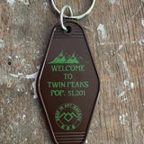 Motel Key Fobs, Twin Peaks Sign, Twin Peaks