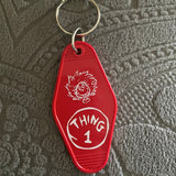 Motel Key Fobs, Thing 1 (Cat in the Hat)