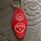 Motel Key Fobs, Thing 2 (Cat in the Hat)