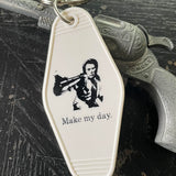 Motel Key Fobs, Clint Eastwood, Make my day.