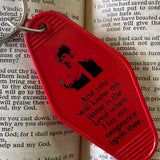 Motel Key Fobs, Jules, Pulp Fiction, And you will know my name is the Lord, when I lay my vengeance upon thee.
