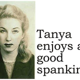 Big House Postcard, Tanya enjoys a good spanking.