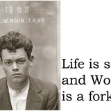 Big House Postcard, Life is soup and Woody is a fork.